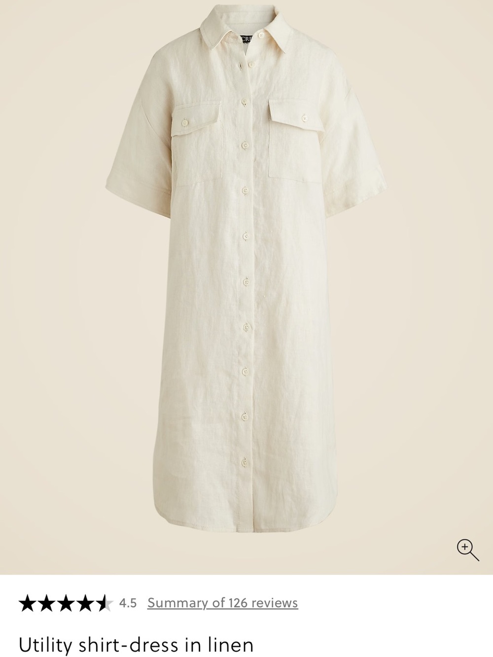 Utility Linen Shirt-Dress in Army green